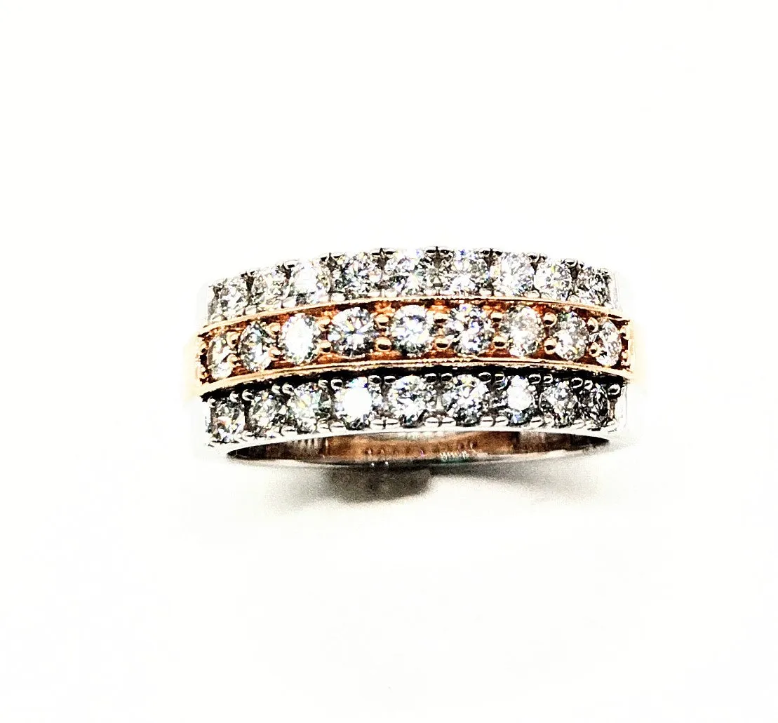 3 ROW DIAMOND BAND