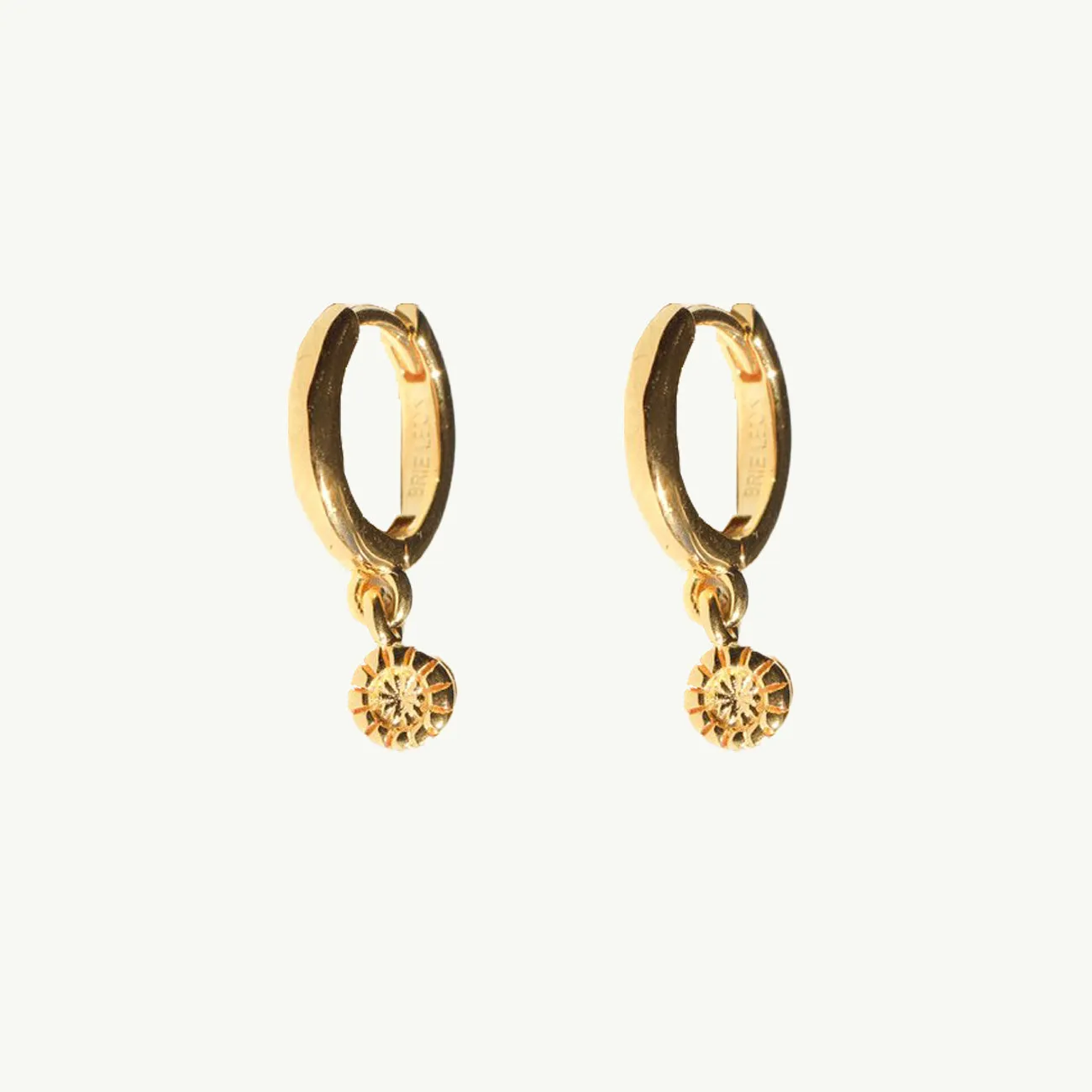 925 ROW DROP SLEEPER EARRINGS GOLD