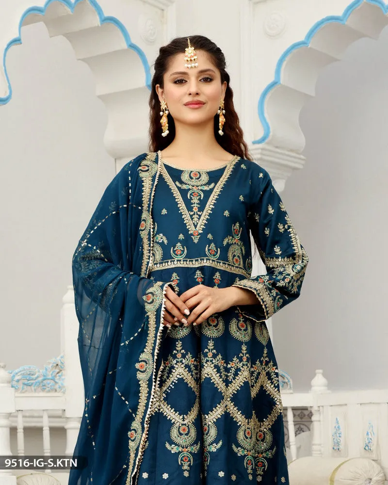 9516 Readymade Katan Silk Suit