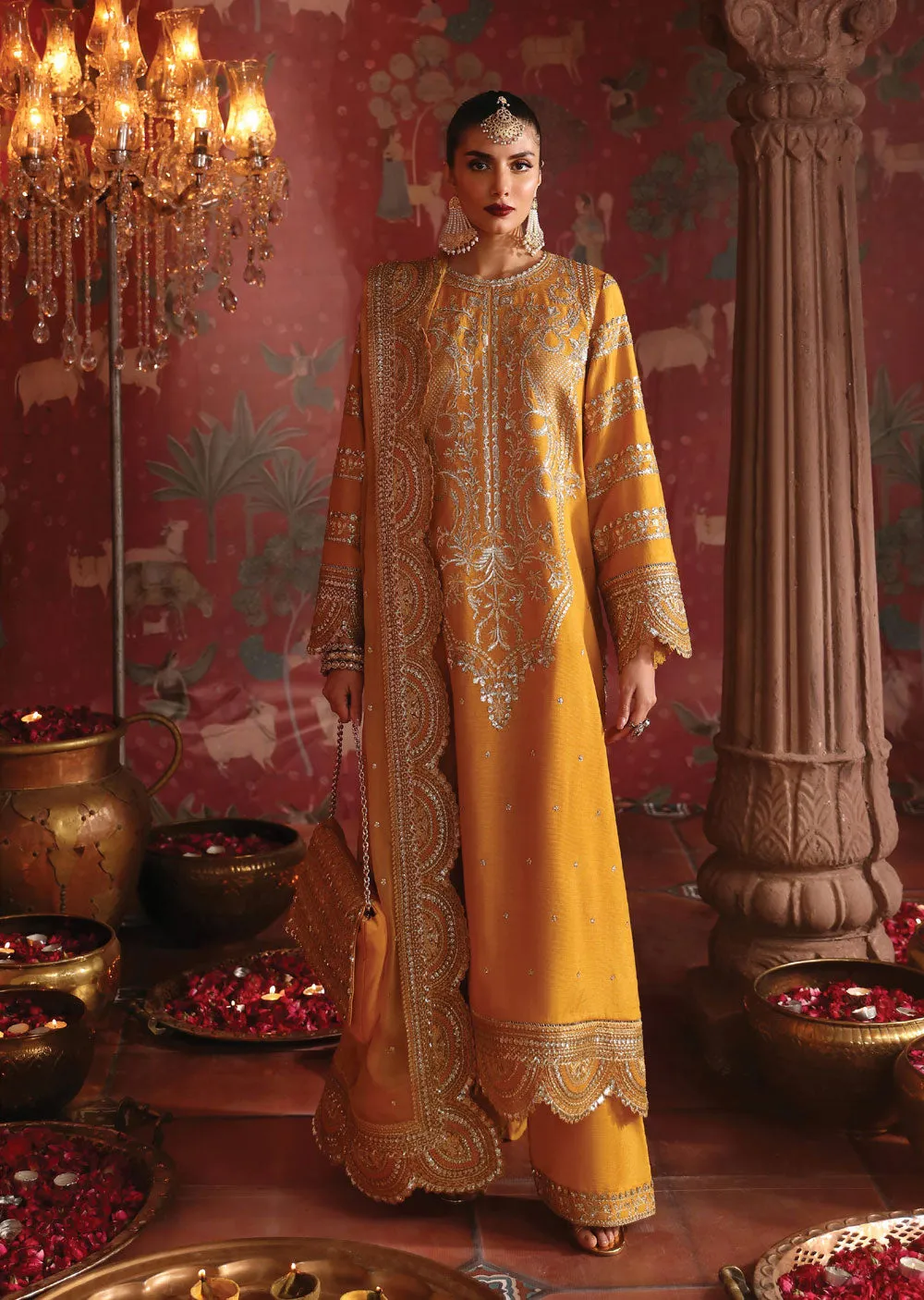 AFZ-592 - Shama - Unstitched - Divani Silk Edit by Afrozeh 2024