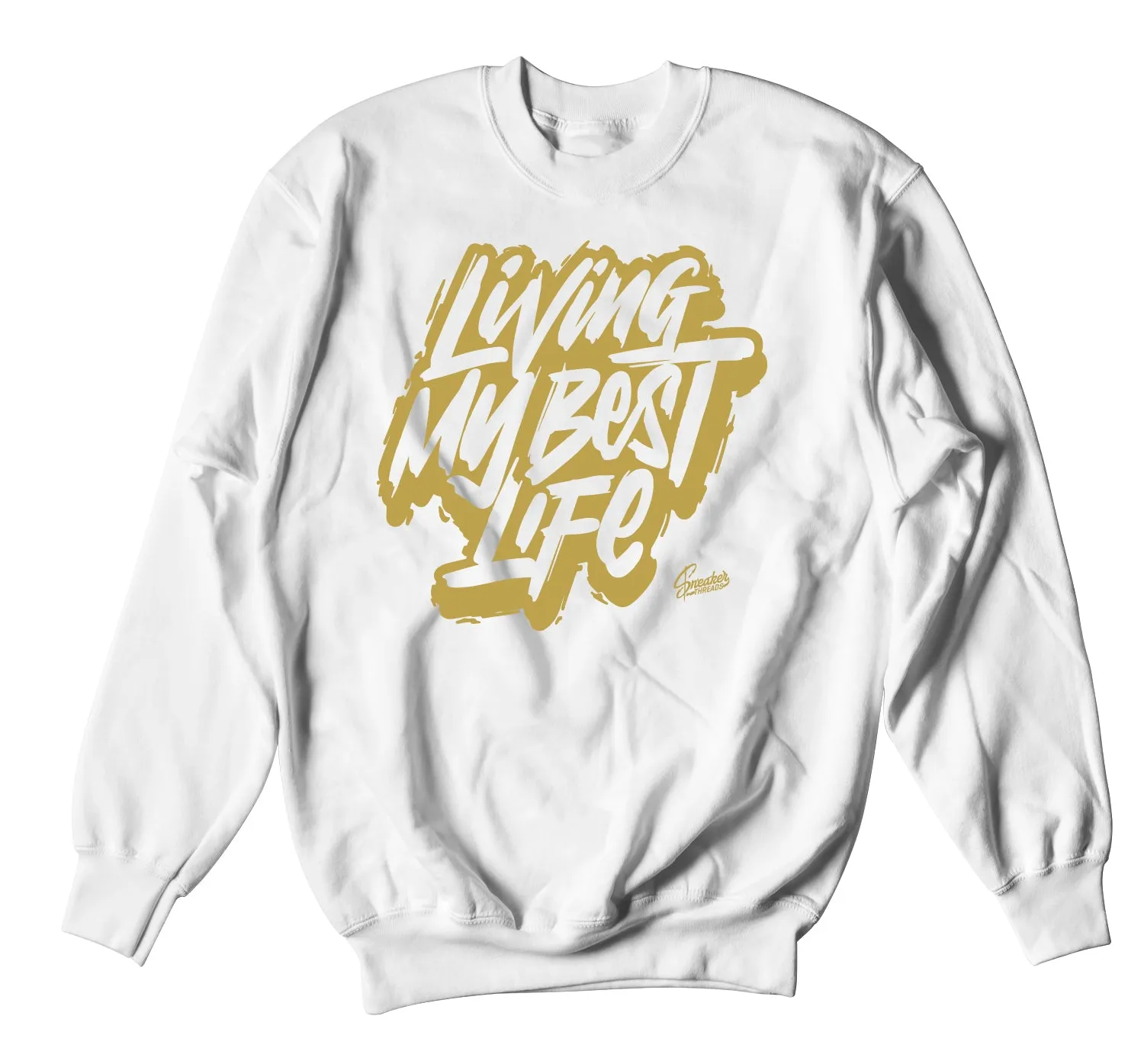 Air Max 90 Metallic Gold Sweater - Living Life - White