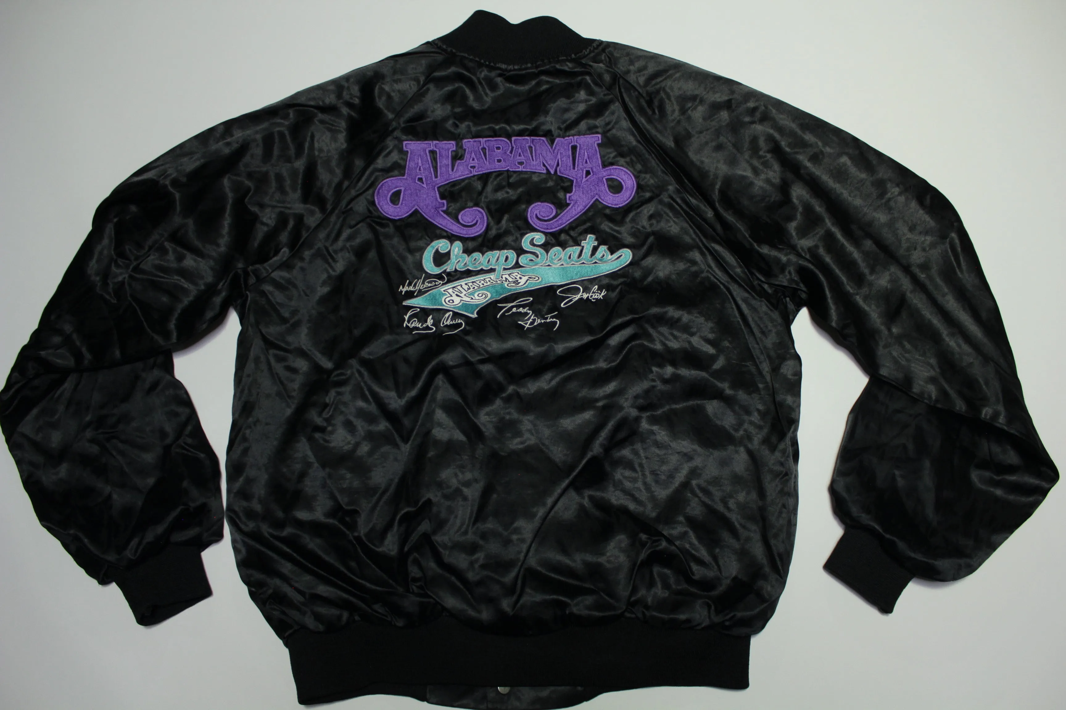 Alabama Vintage 90's Cheap Seats Embroidered Autographs 1994 Concert Tour Satin Jacket