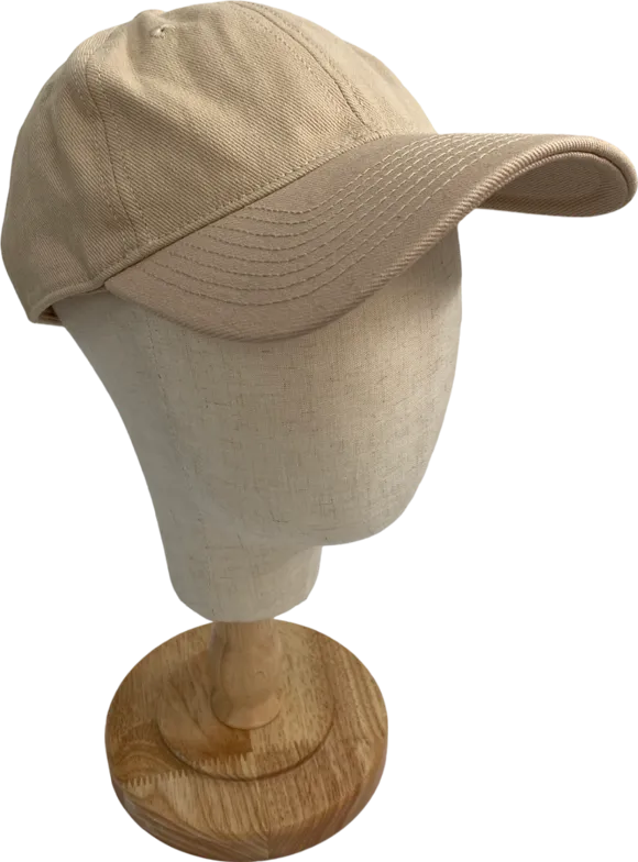 & Other Stories Beige Cotton Canvas Baseball Cap One Size