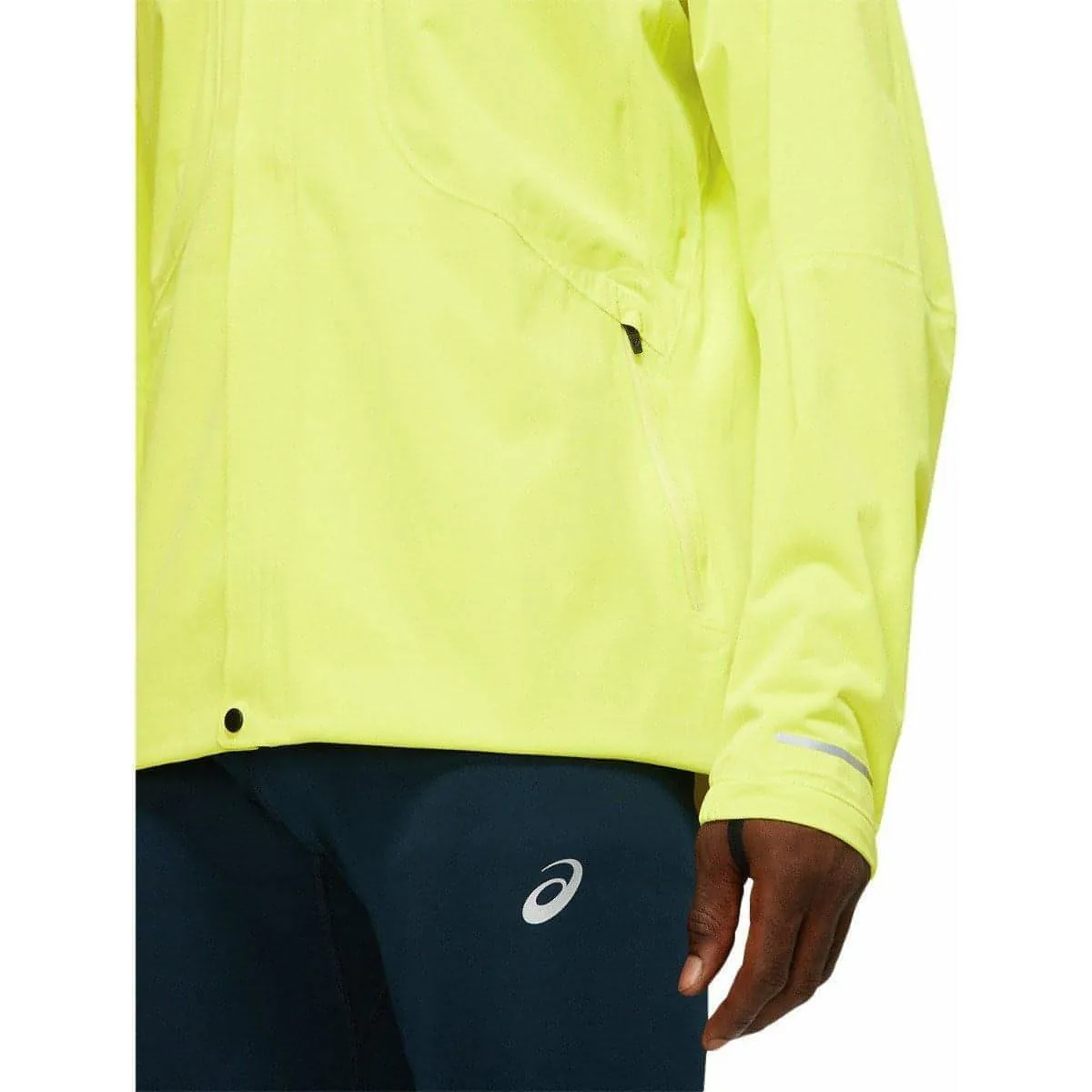 Asics Accelerate Waterproof Mens Running Jacket - Yellow