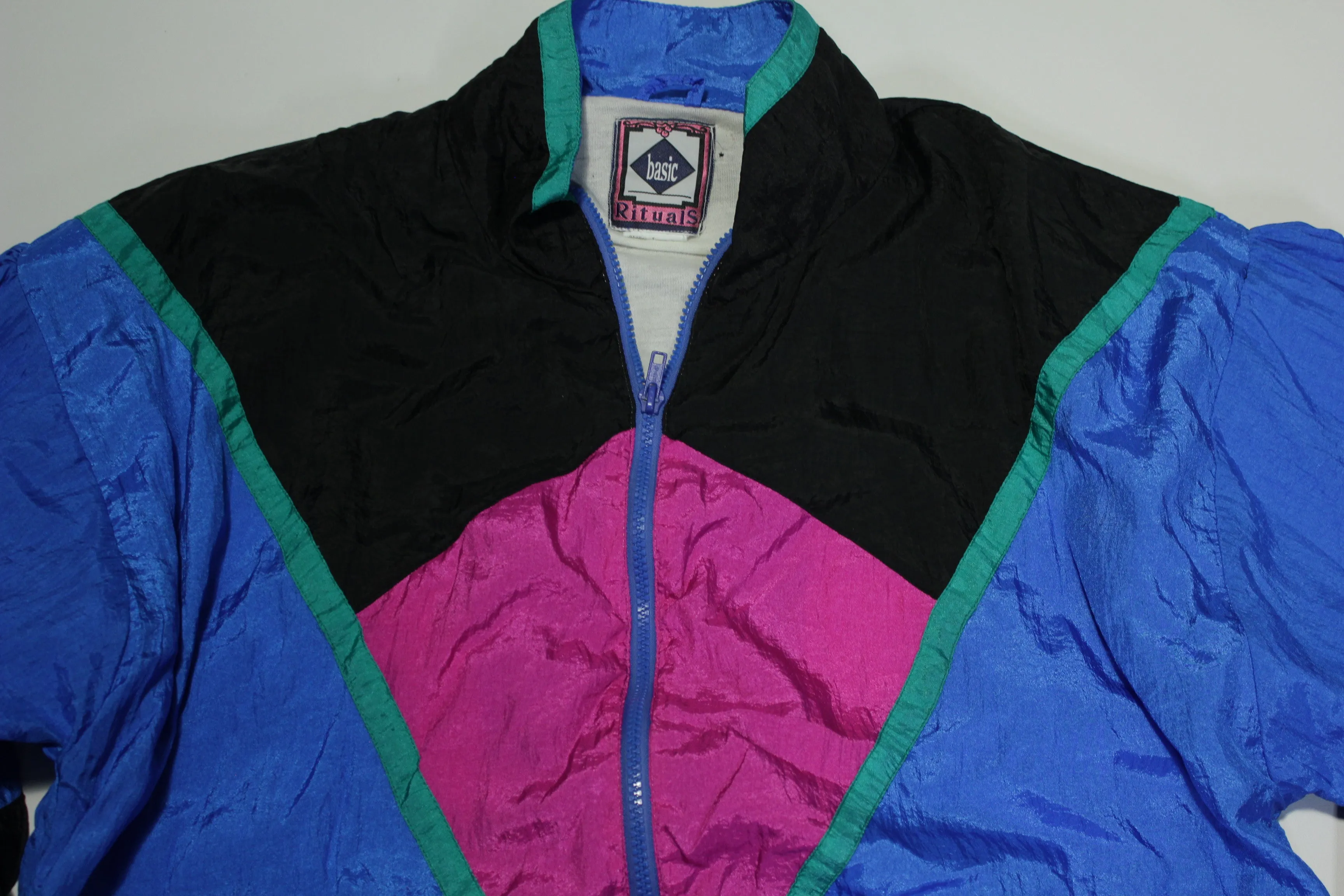 Basic Rituals Vintage 90's Lightweight Zip Up Windbreaker Jacket