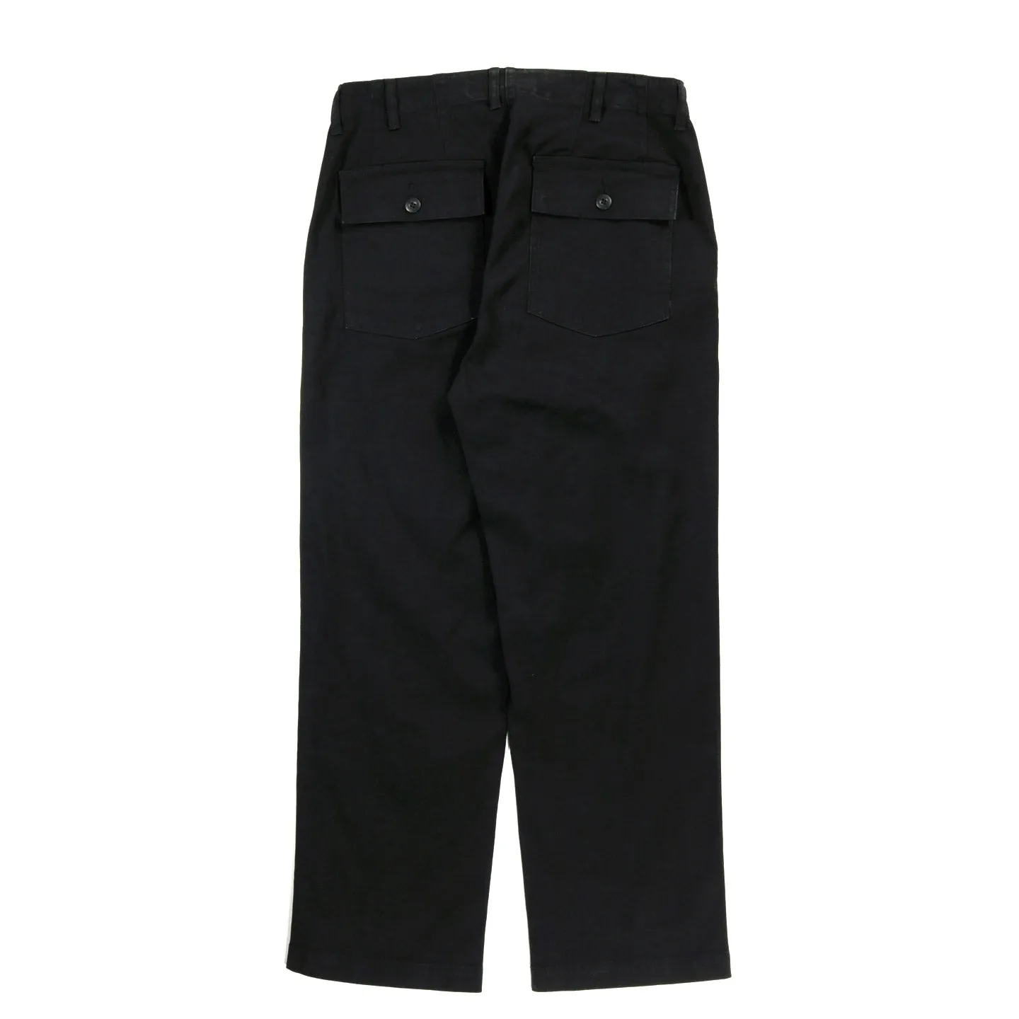 BLUE BLUE JAPAN COTTON TENCEL TWILL FATIGUE PANTS BLACK