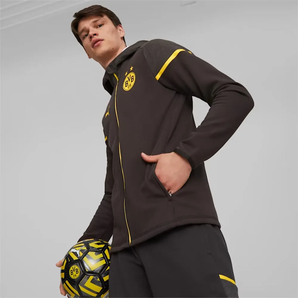 Borussia Dortmund Casuals Hooded Jacket (Black/Yellow)