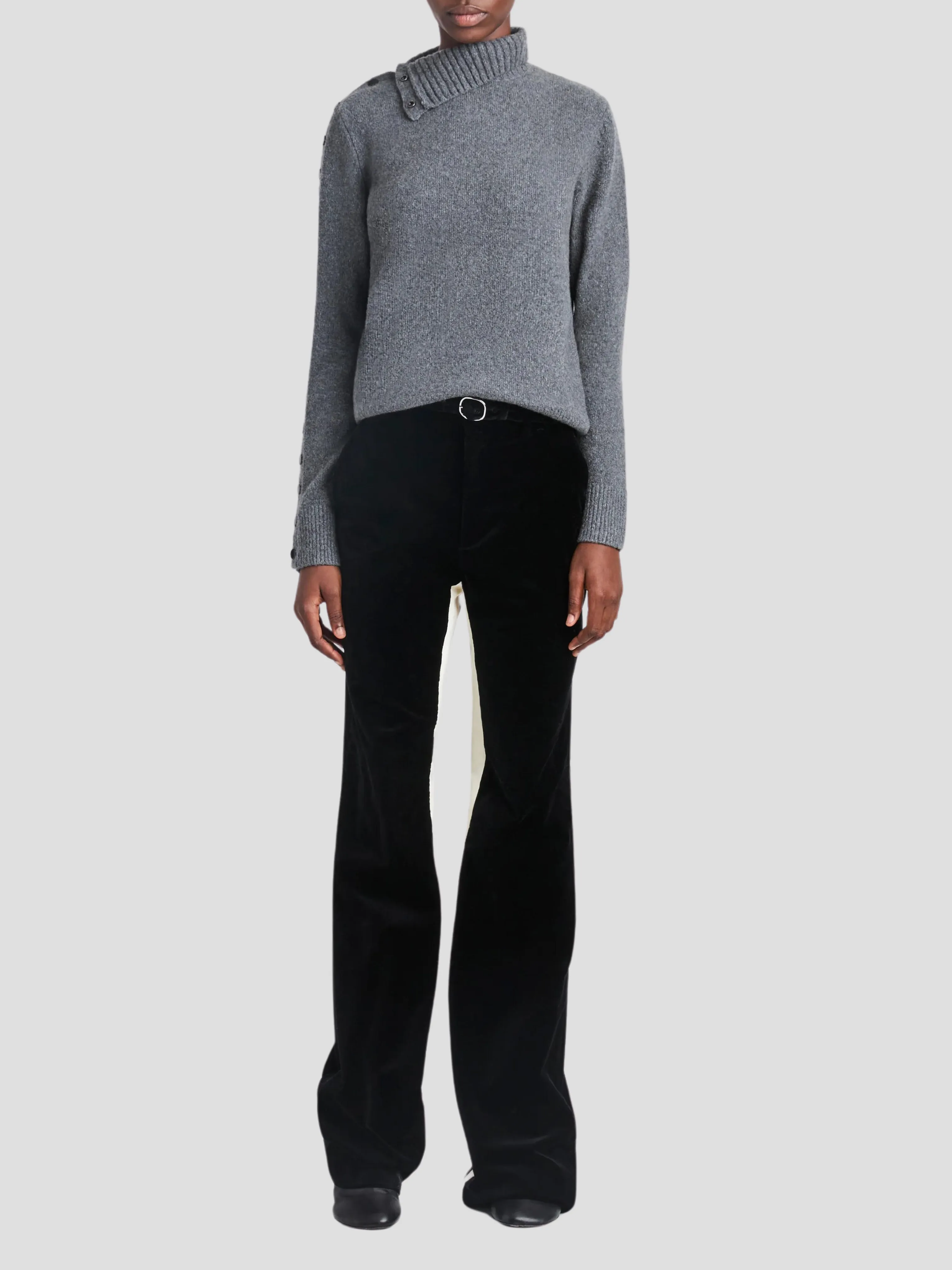 Camilla Sweater In Lofty Eco Cashmere in Grey