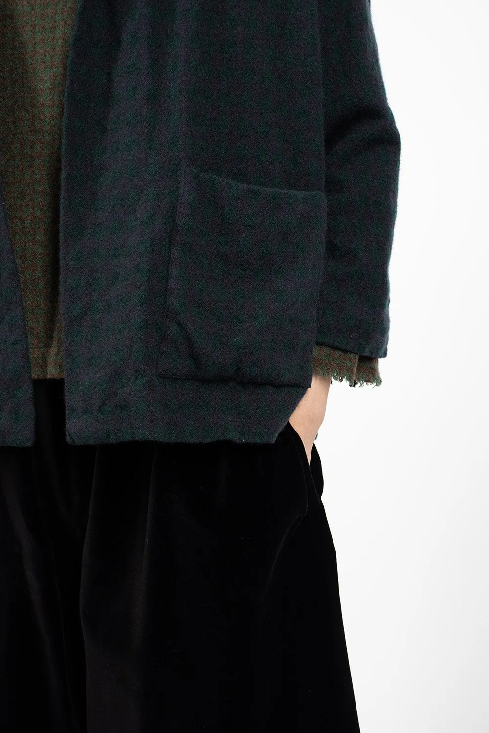 Cashmere Jacket Green Blue Check