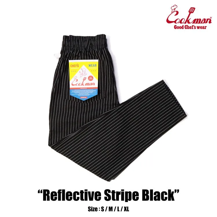 Cookman Chef Pants - Reflective Stripe : Black