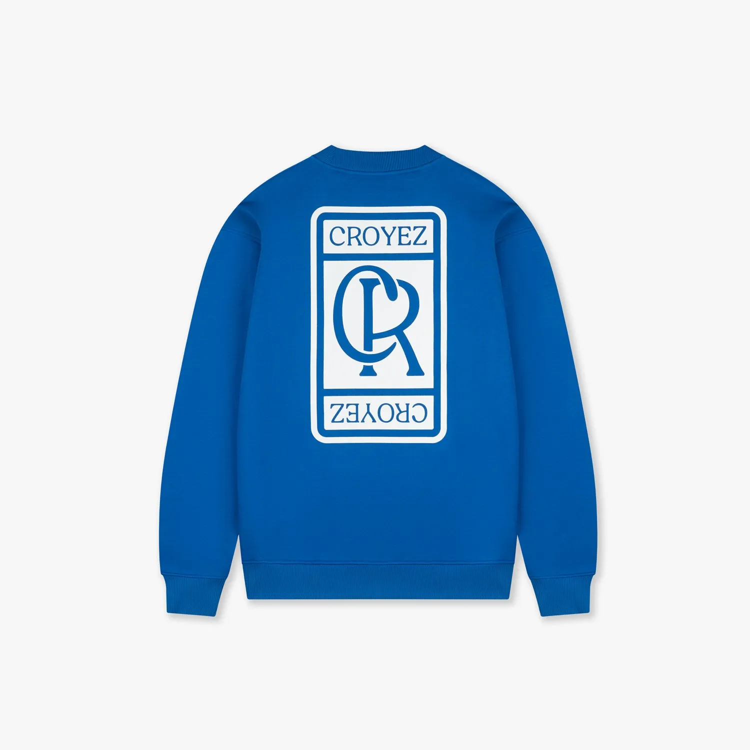 CROYEZ INITIAL SWEATER - COBALT/WHITE