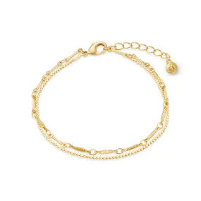 Dainty Chain 2-Row Bracelet