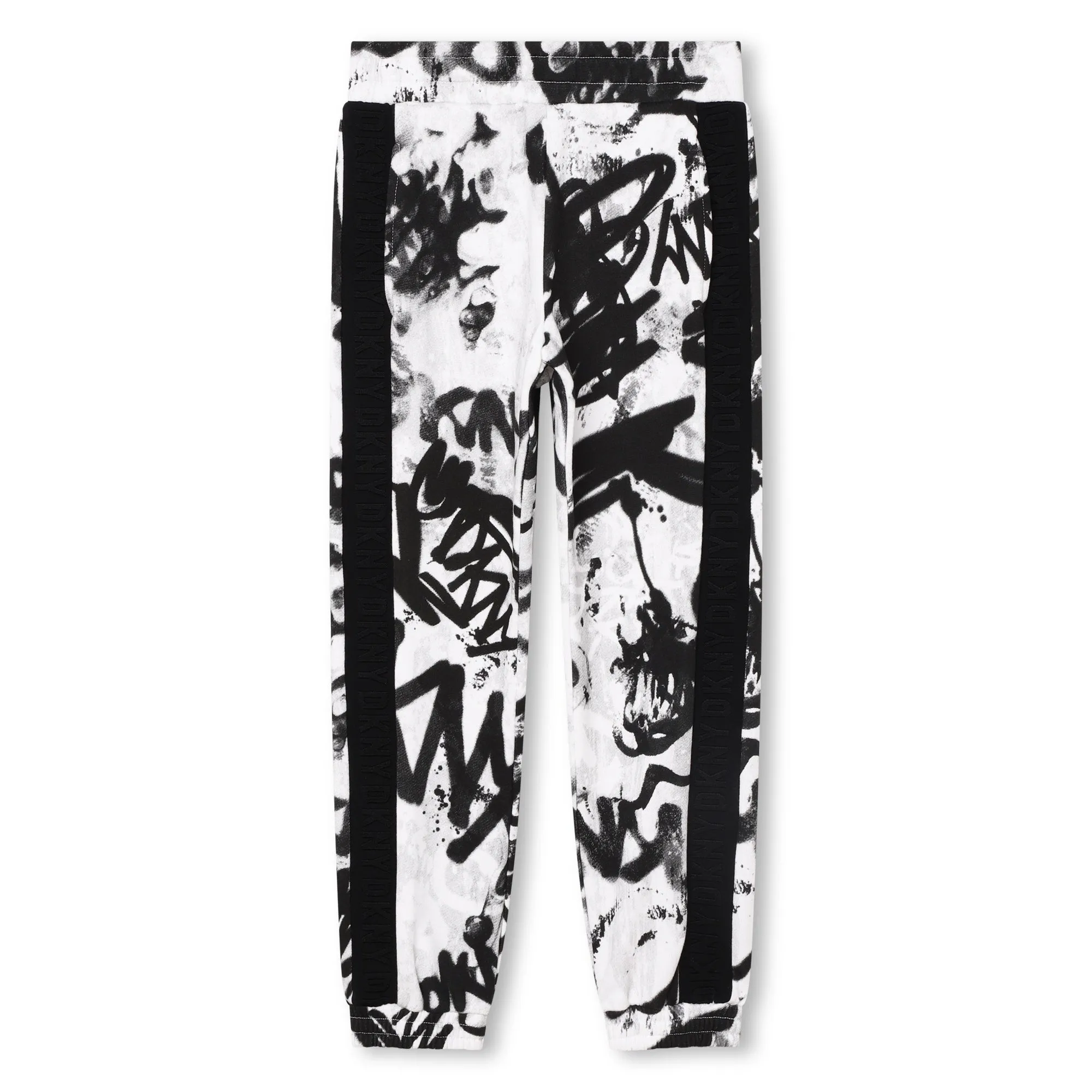 DKNY Junior Boys White Cotton French Graffiti Terry Pants _D24799-10P