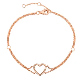 Double Row Heart Bracelet