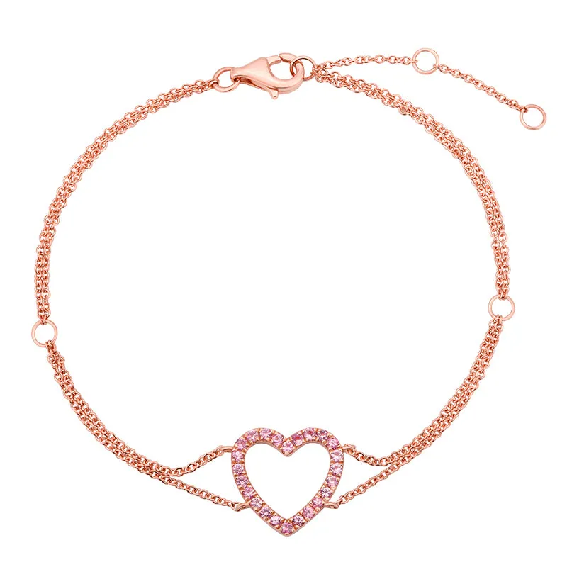 Double Row Heart Bracelet