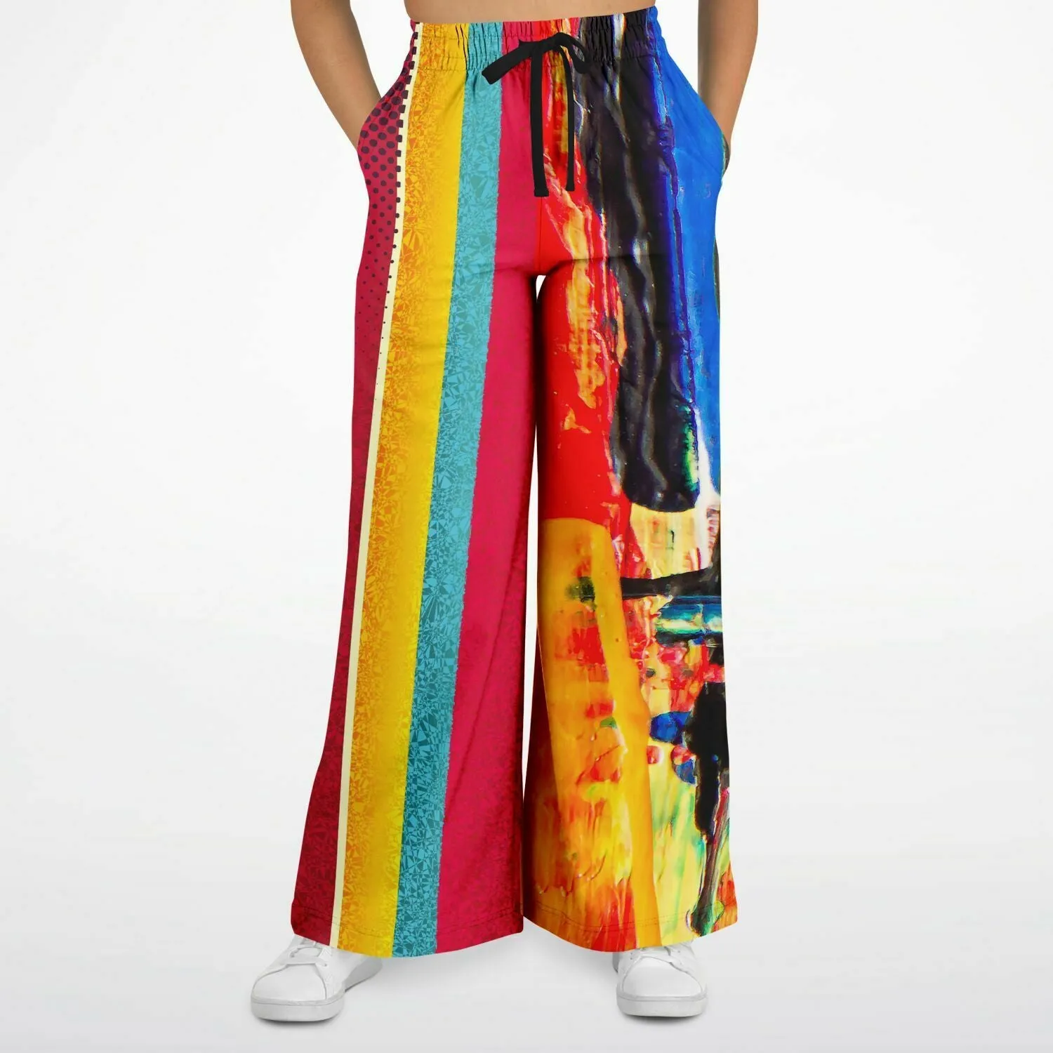 Esplanade Striped Eco-Poly Stretchy Phat Bellbottoms