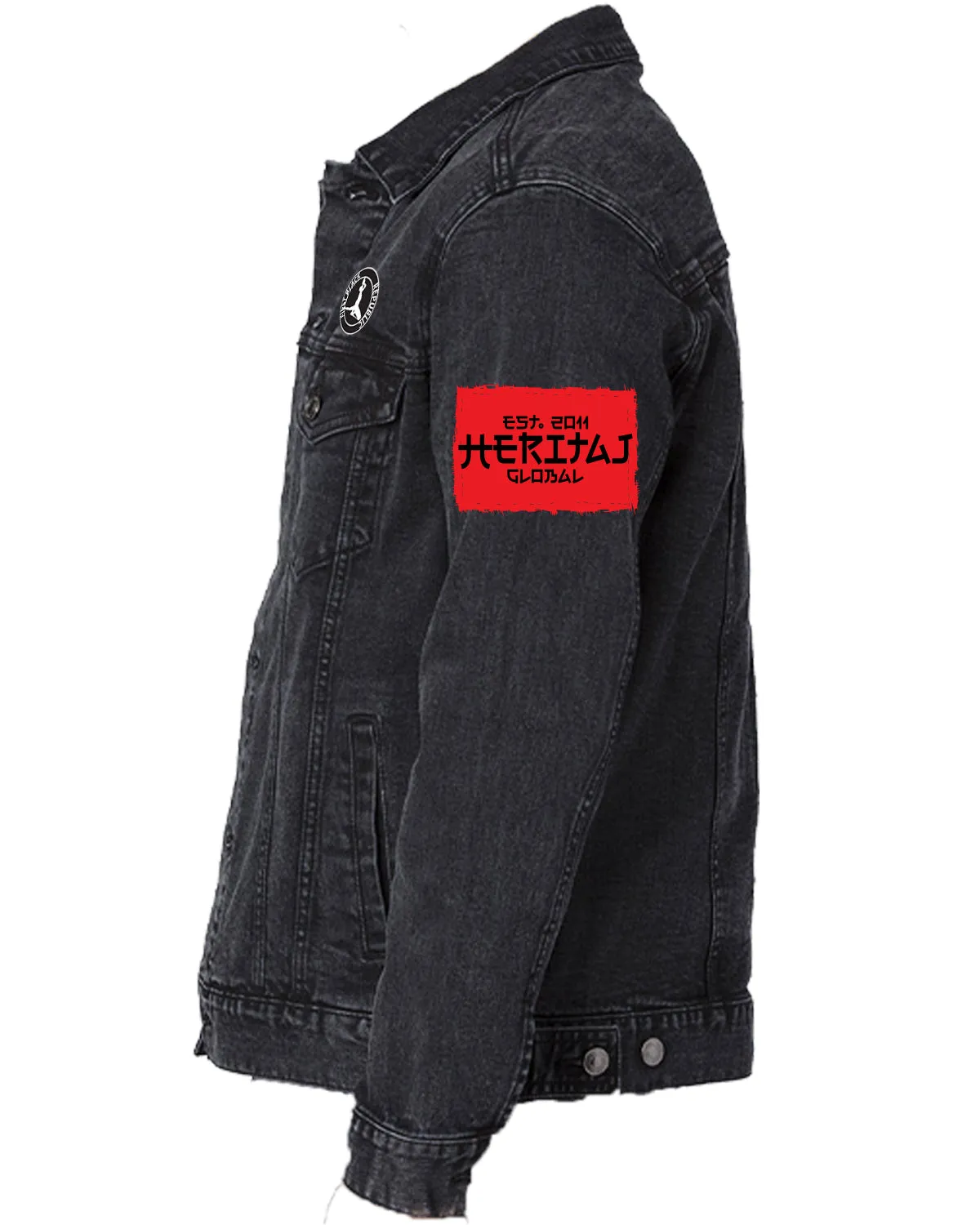 FIRST REPUBLIC SHIELD-DENIM JACKET (UNISEX)-NOIR