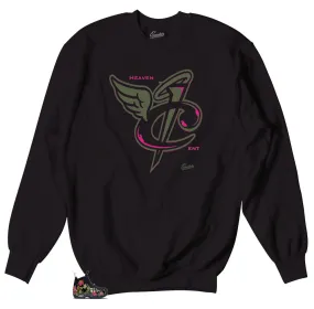 Foamposite Floral Sweater - Heaven Cent - Black