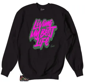 Foamposite Floral Sweater - Livin Life - Black