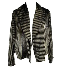 Forte Forte Brand New Black & Gold Stripe Crop Jacket XS/S