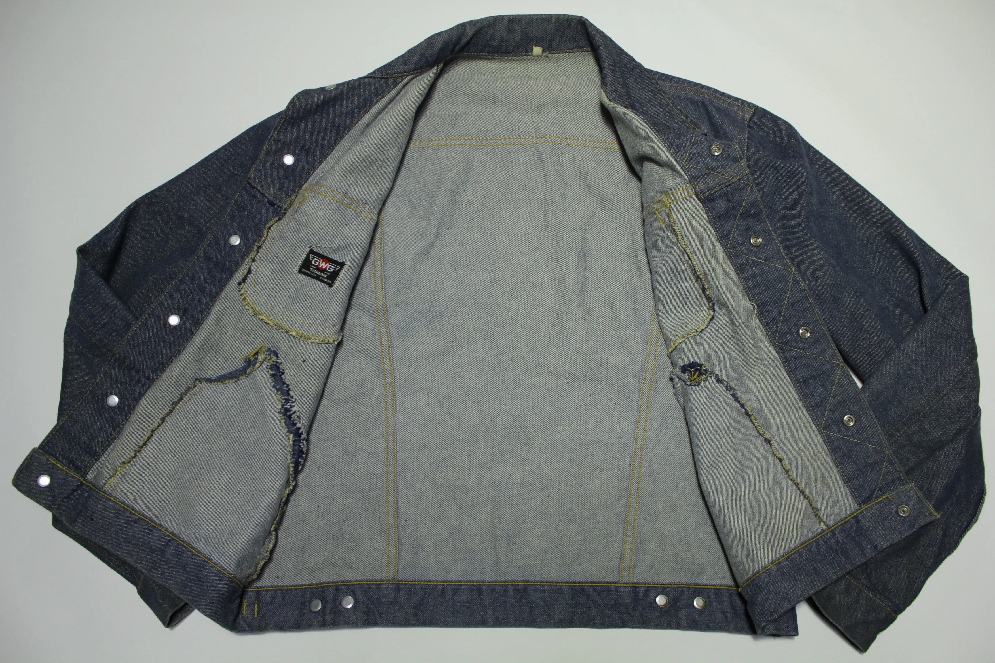 GWG Canada Dark Wash 70's Four Pocket Snap Canadian Denim Jean Jacket