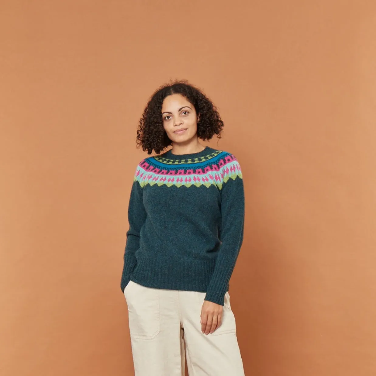 Helga Yoke Sweater- Oribe Green