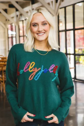 Holly Jolly Pullover Sweater, Green