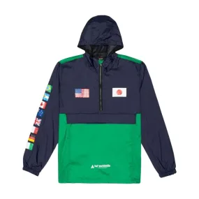 HUF FLAGS ANORAK JACKET-NAVY