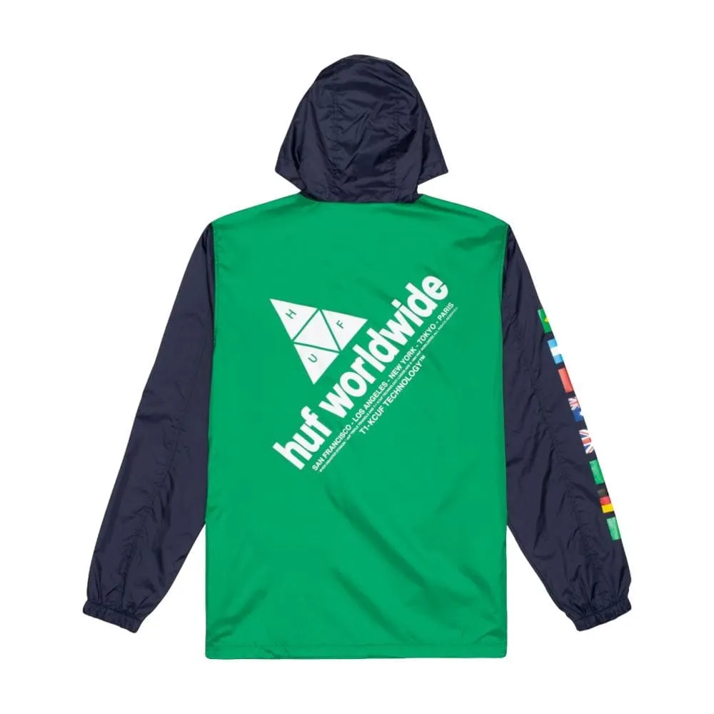 HUF FLAGS ANORAK JACKET-NAVY