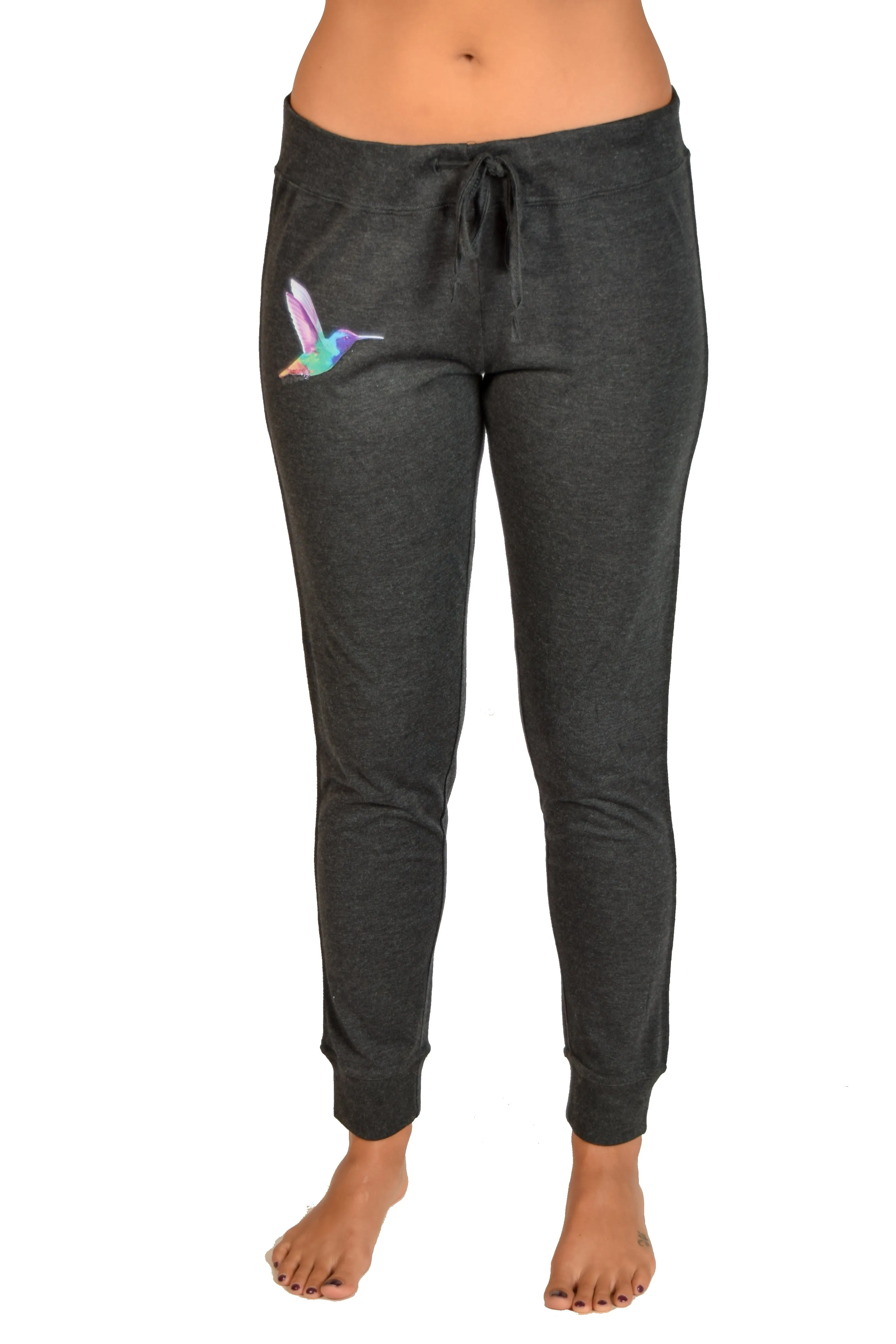 Humming Bird On Black Women's Jogger Pant