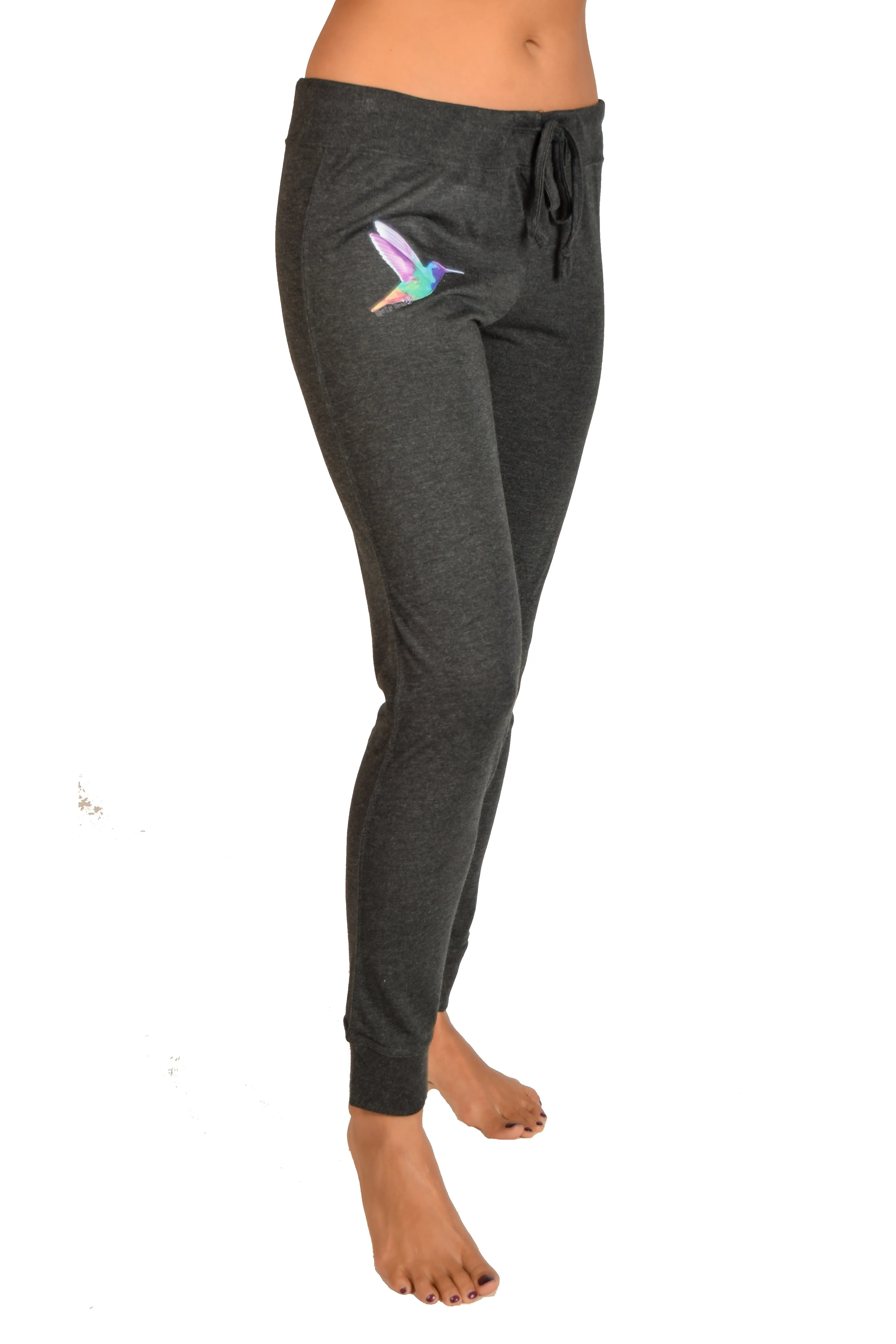 Humming Bird On Black Women's Jogger Pant