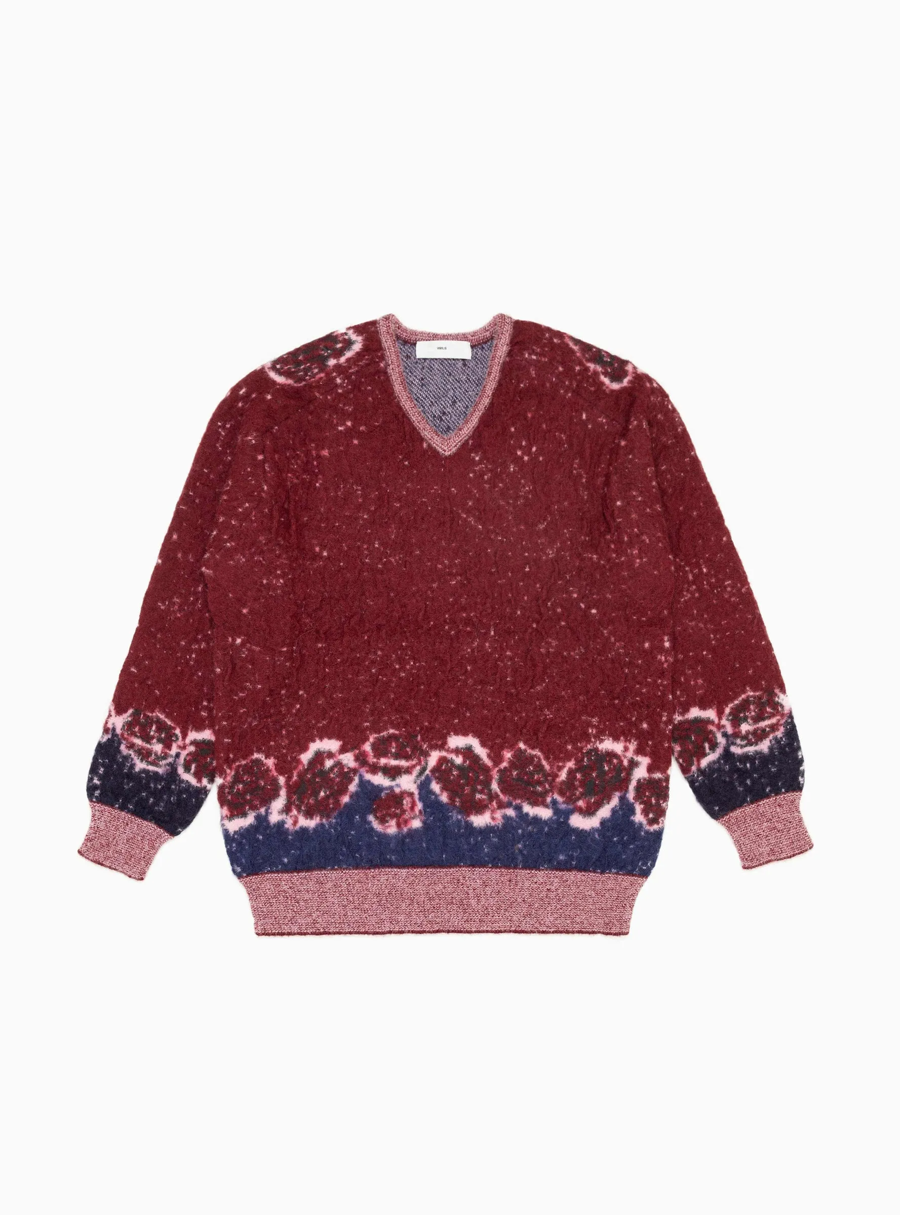 Jacquard Sweater Dark Red