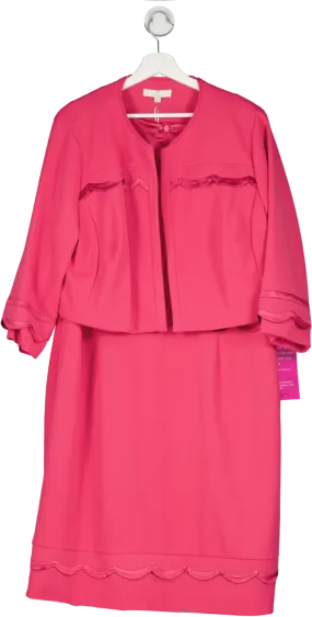 JOANNA HOPE Pink Scallop Dress & Jacket UK 20