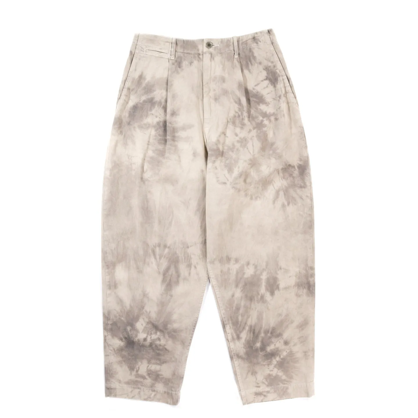 KAPITAL KATSURAGI HIGH WAIST NIME PANTS ASHBURY DYED ECRU / GRAY