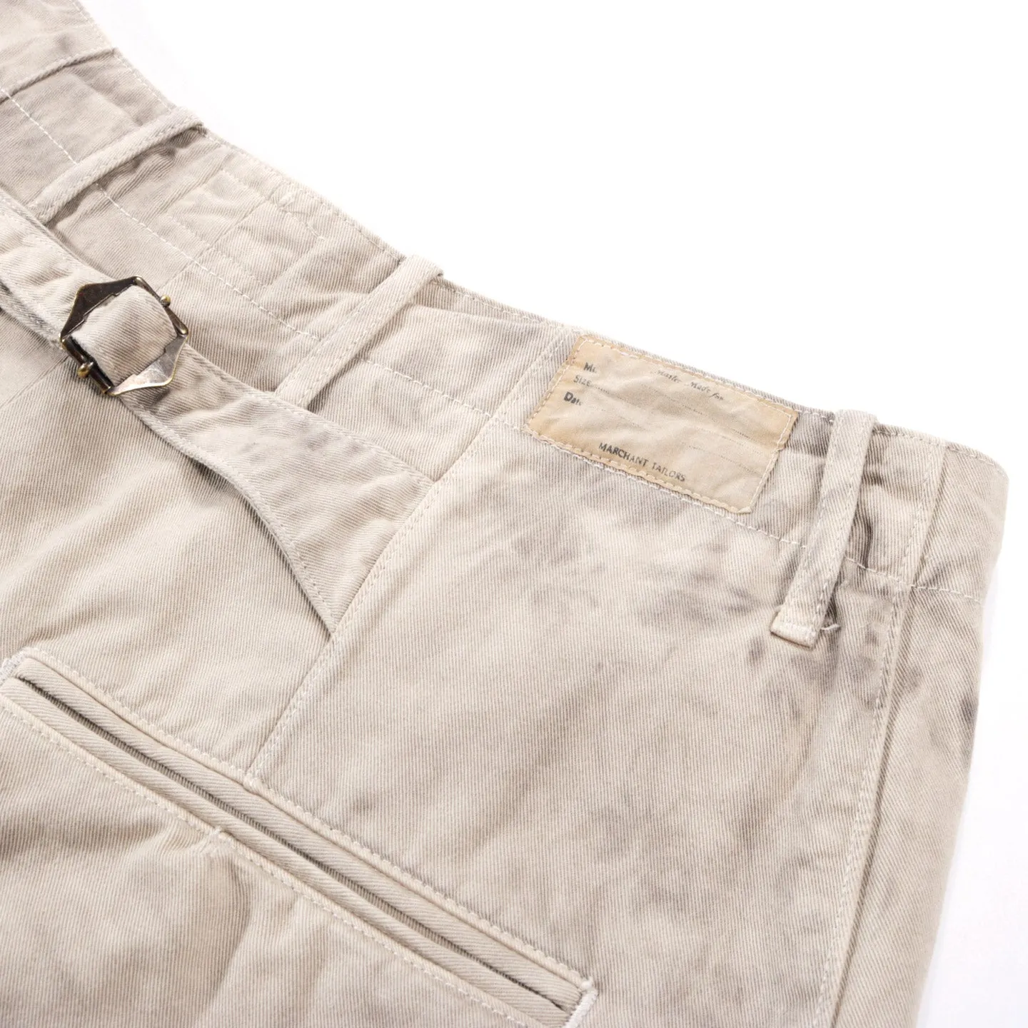 KAPITAL KATSURAGI HIGH WAIST NIME PANTS ASHBURY DYED ECRU / GRAY