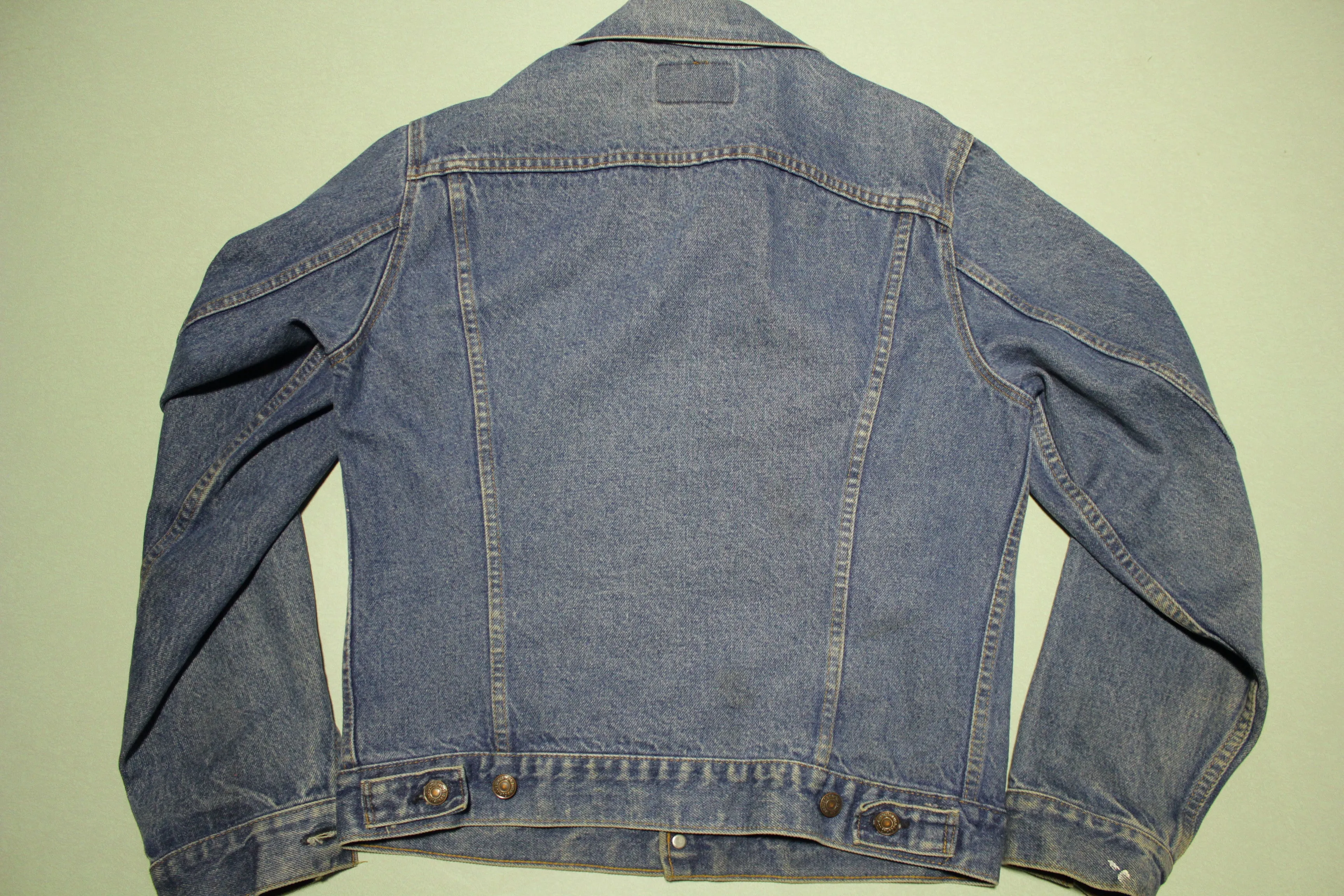 Levis 21506-0217 Made in USA 80's Vintage Denim Faded Jean Trucker Jacket