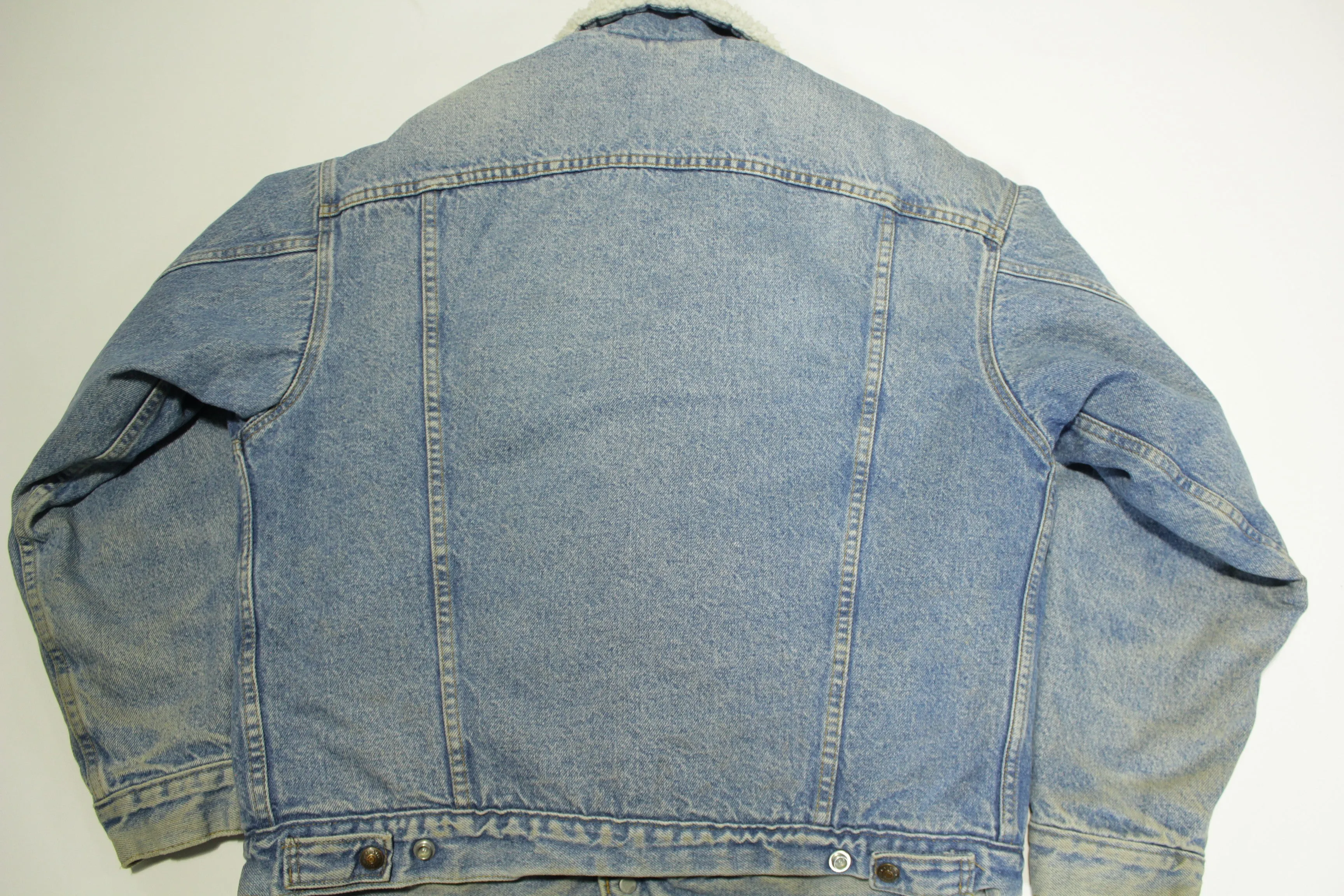 Levis San Francisco Vintage 80's Sherpa Lined Made in USA Faded Denim Jean Jacket