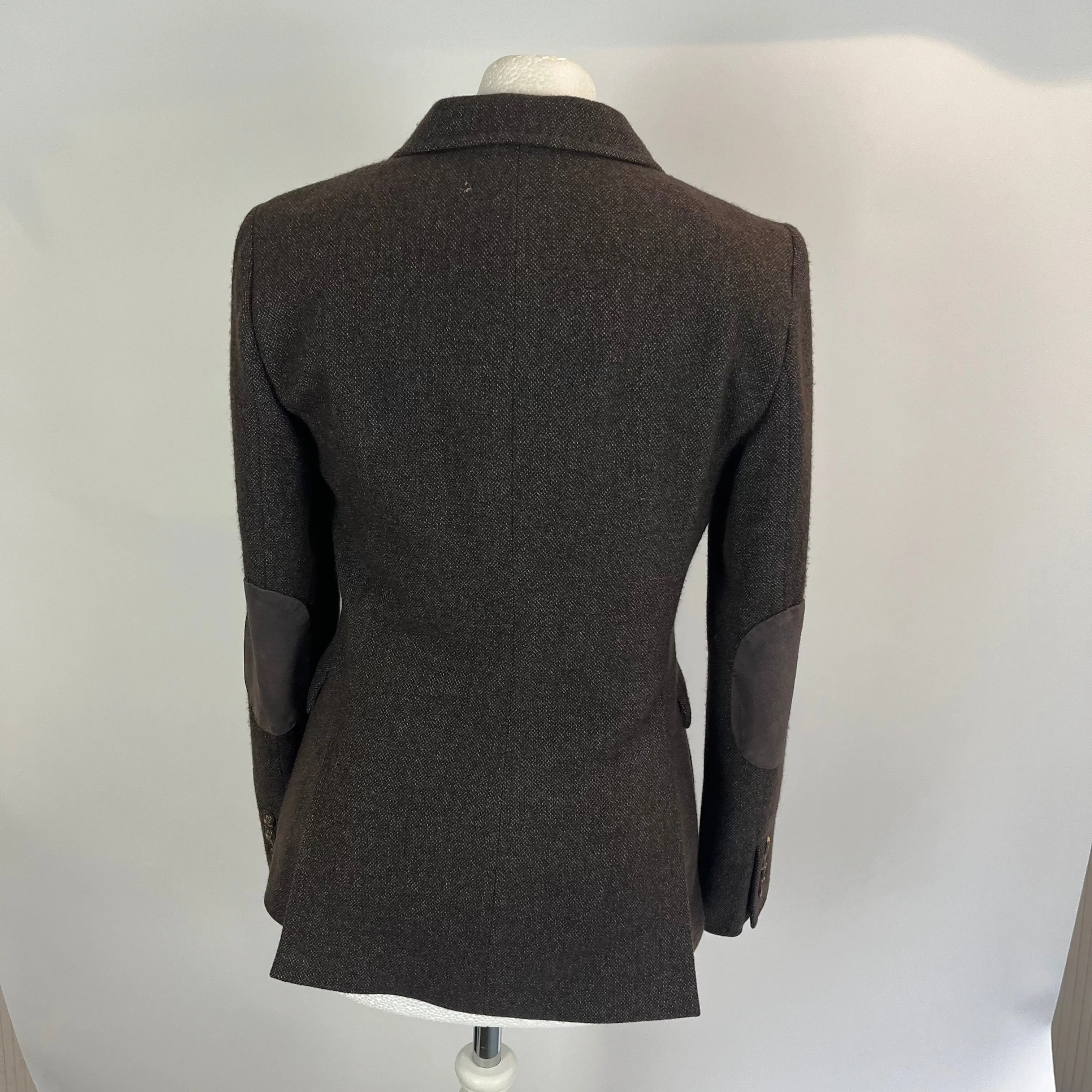 Loro Piana 3000 Chocolate Birds Eye Cashmere Jacket M