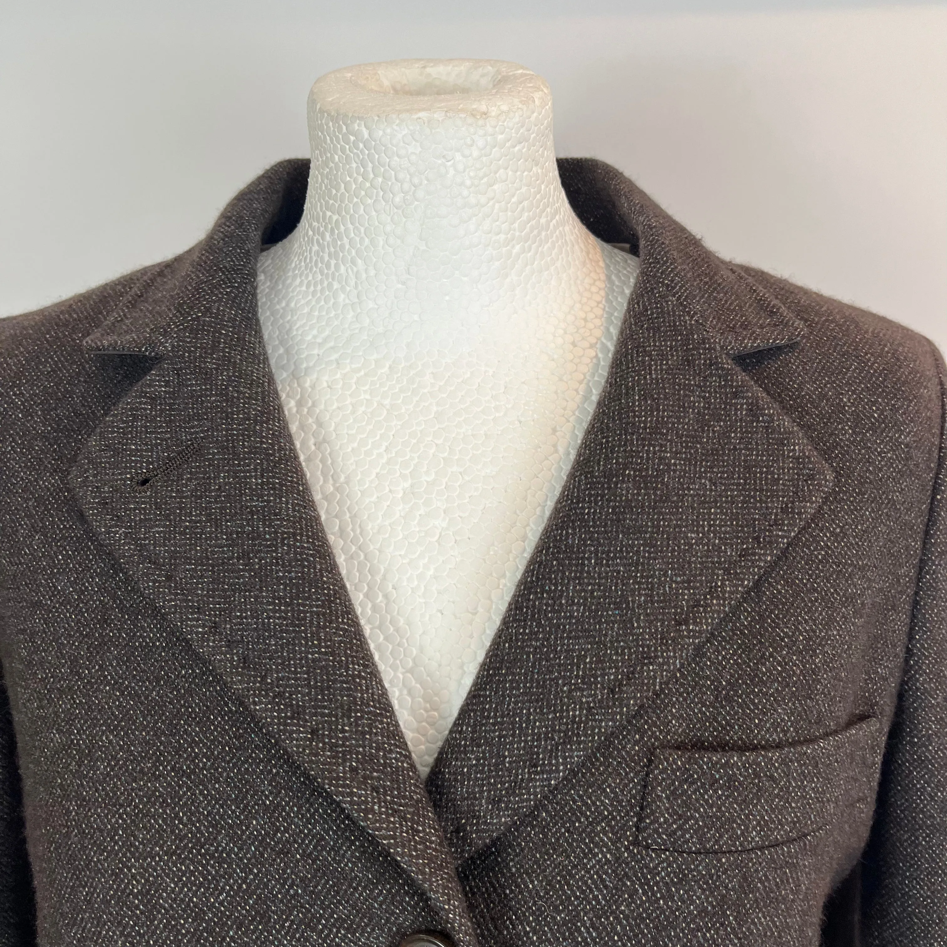 Loro Piana 3000 Chocolate Birds Eye Cashmere Jacket M