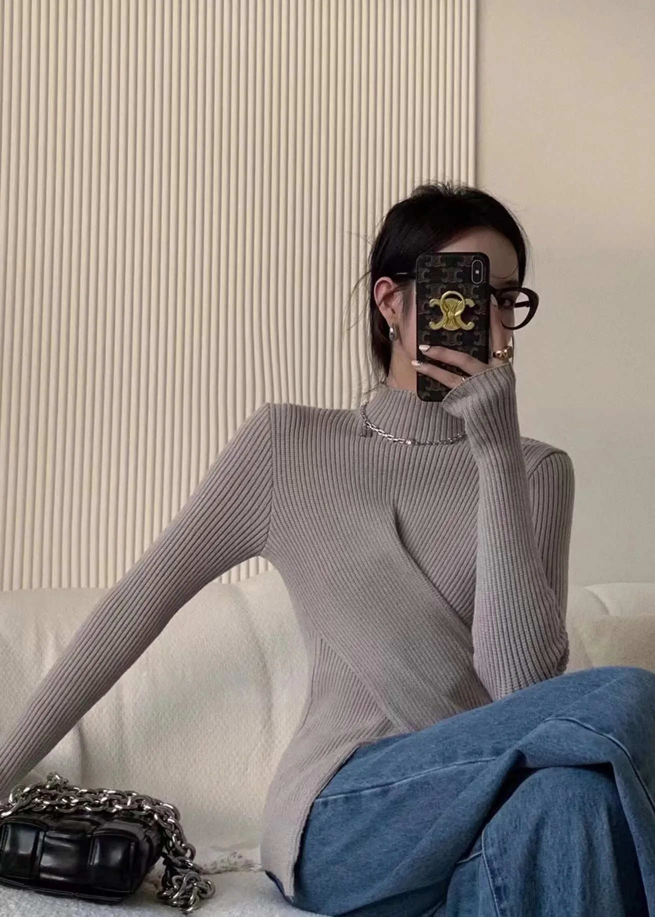 Lucette Asymmetric Knit Sweater