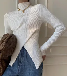 Lucette Asymmetric Knit Sweater