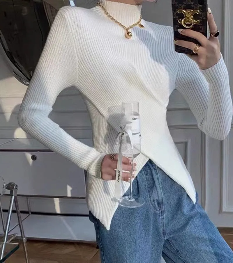 Lucette Asymmetric Knit Sweater