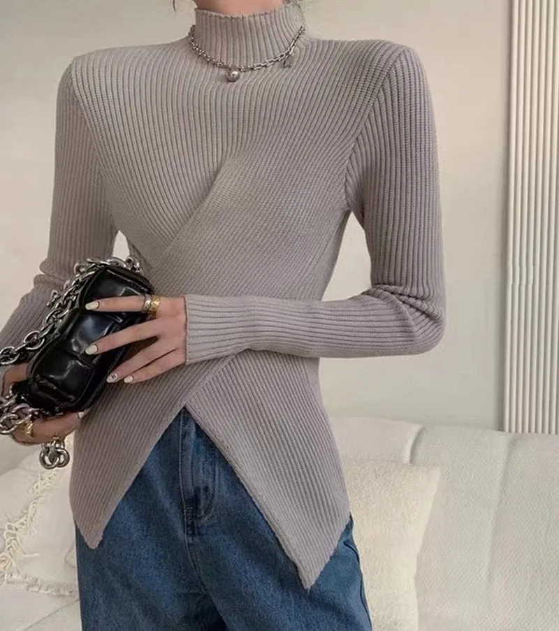 Lucette Asymmetric Knit Sweater