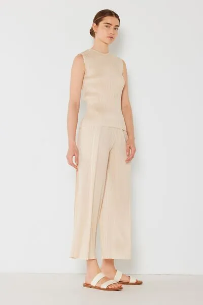 Marina West Swim Pleated Wide-Leg Pants with Side Pleat Detail