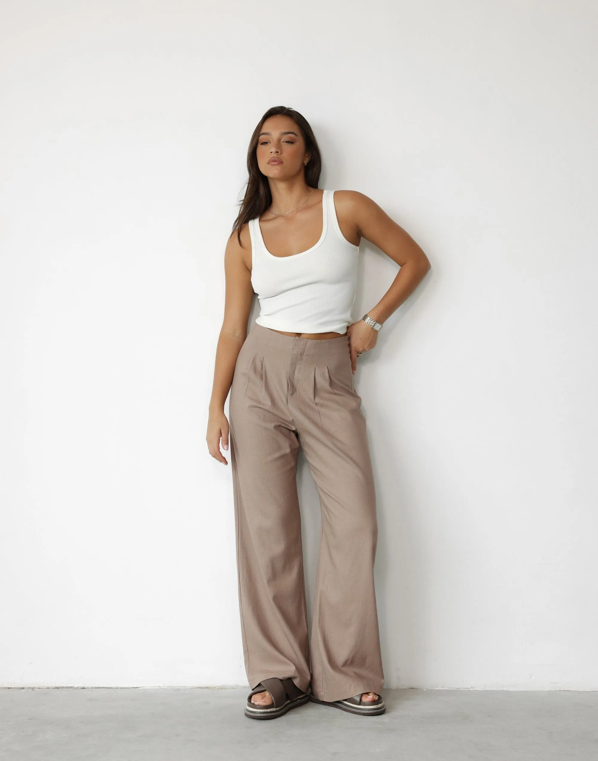 Mckenzie Linen Pants (Mushroom)