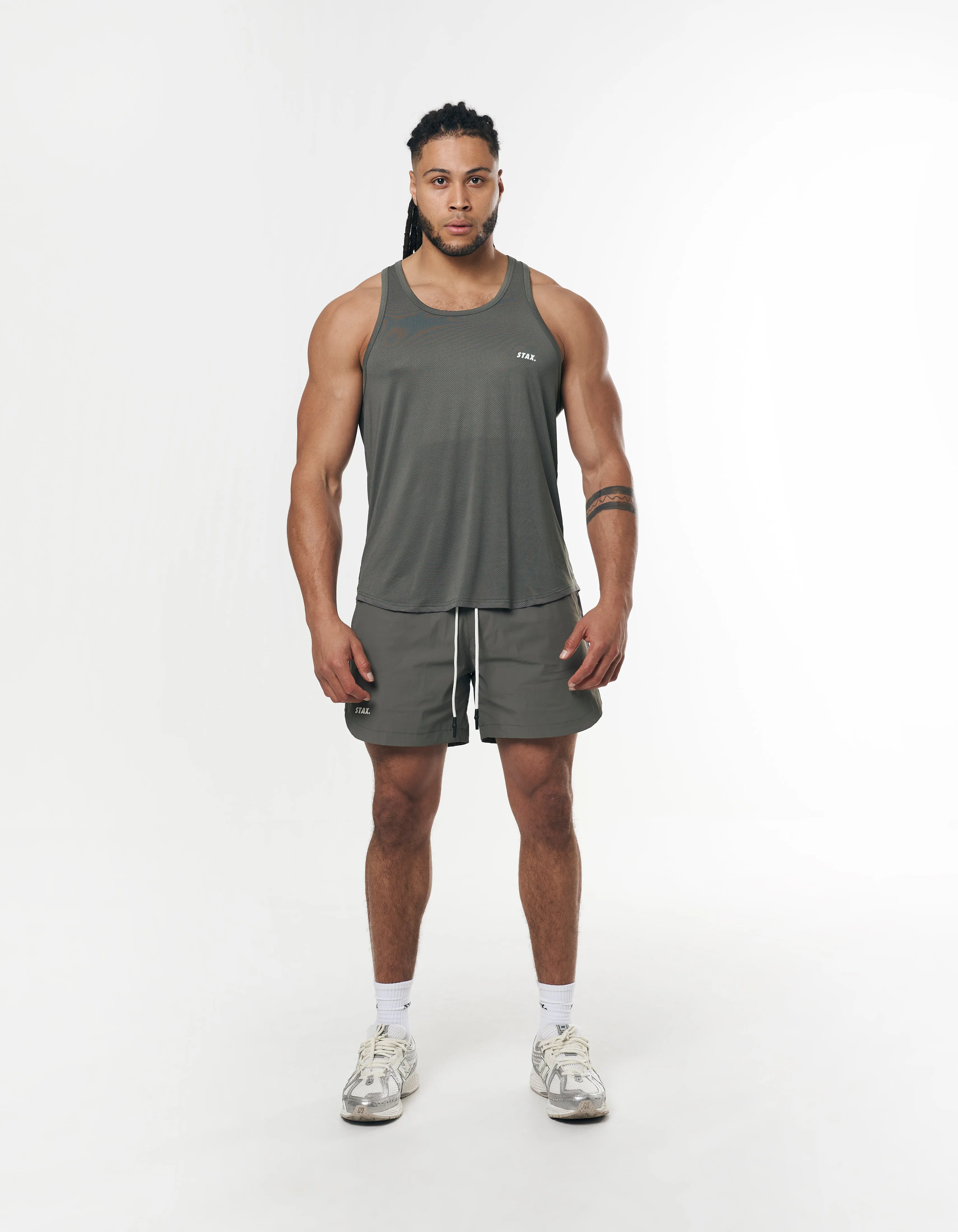 Mens Sport Nylon Shorts - Grey