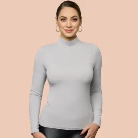 Mock Neck Long Sleeve Layering Top