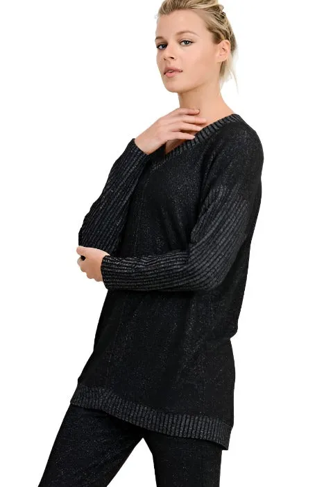 Mono B V Neck Hacci Sweater KT11253