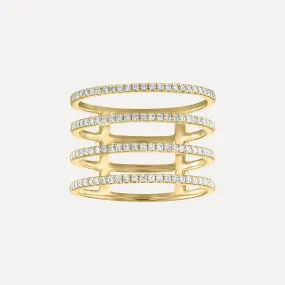 Multi-Row Micro Pave Ring