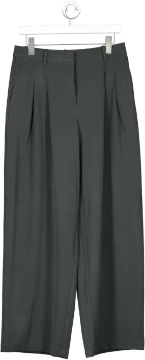 NA-KD Grey Mid Waist Tailored Suit Pants UK 8